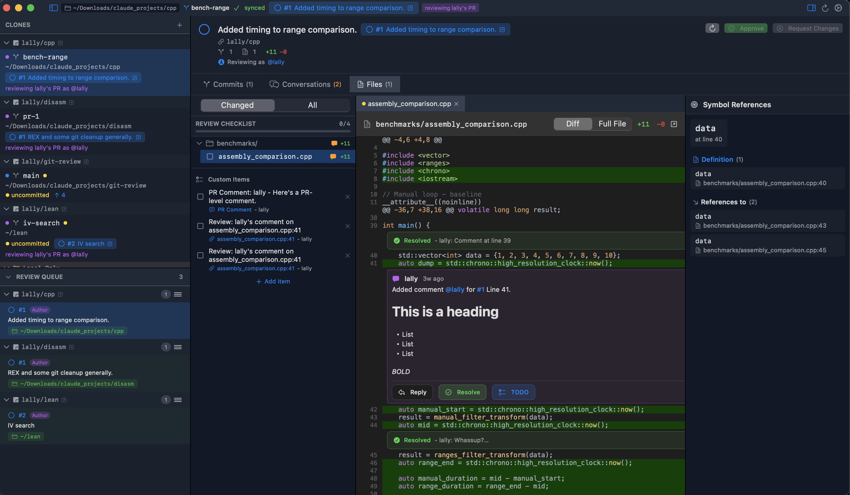 Scrutiny application interface